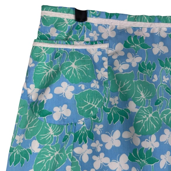 Vintage LILLY PULITZER 90s / 00s Floral Print Skirt Size 8 Blue Green - Picture 2 of 7